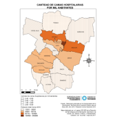 Mapa camas hospitalarias por departamento, censo 2010