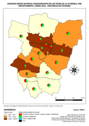 Mapa hogares con material predominante de los pisos según departamento Censo 2010 Mapa hogares con material predominante de los pisos según departamento Censo 2010