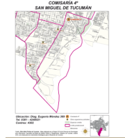Mapa comisaría Nro 4 San Miguel de Tucumán