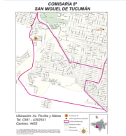 Mapa comisaría Nro 8 San Miguel de Tucumán 2014