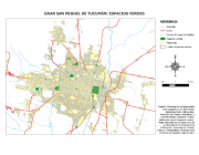 Mapa espacios verdes Gran San Miguel de Tucumán
