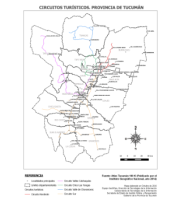 Mapa infraestructura turística 2014 Tucumán