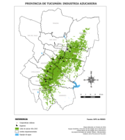 Mapa área cañera e ingenios azucareros 2015 Tucumán