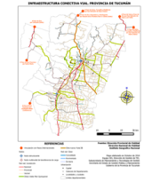 Mapa infraestructura conectiva vial 2014