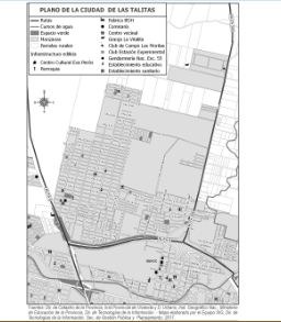 Plano de la ciudad de las Talitas, provincia de Tucumán