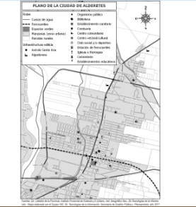 Plano de la ciudad de Alderetes, Tucumán