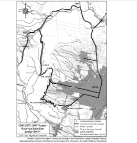 Mapa Circuito Chico Las Yungas, Tucumán