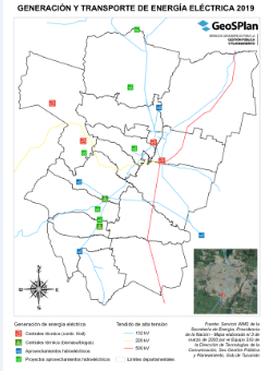 Mapa infraestructura de energía eléctrica 2019 Tucumán