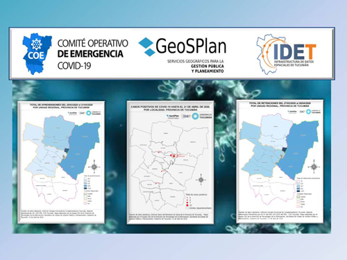 GeoSPlan georreferencia indicadores para el COE COVID-19 de Tucumán