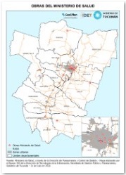 Mapa Proyectos de obra, Ministerio de Salud 2020