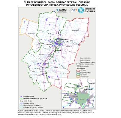 Plan de Desarrollo con Equidad Federal. Infraestructura hídrica. Provincia de Tucumán 2020