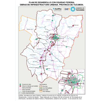 Plan de Desarrollo con Equidad Federal. Infraestructura urbana. Provincia de Tucumán 2020